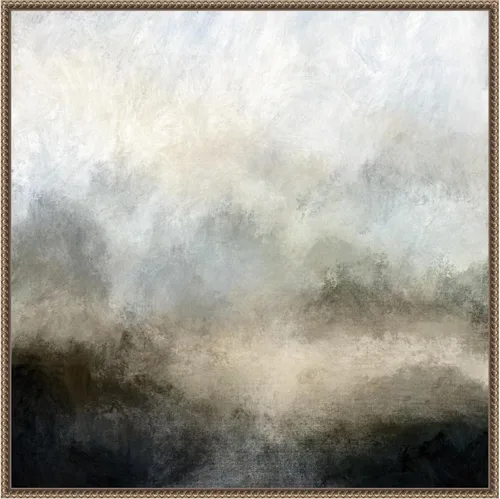 Vista 15 de Amanti Art Dan Hobday - Lienzo enmarcado para pared, 16 x 16 pulgadas, niebla de lago por Dan Hobday, lienzo enmarcado para pared, arte abstracto