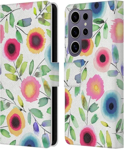 Vista 243 de Head Case Designs Officially Licensed Ninola Ditsy Flowers Yellow Nature Bold Leather Wallet Case Compatible with Samsung Galaxy A07 4G