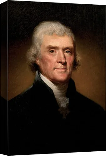 Vista 36 de wall26 - Retrato de Thomas Jefferson por Rembrandt Peale (3er Presidente de los Estados Unidos) - Serie de Presidentes Estadounidenses - Arte