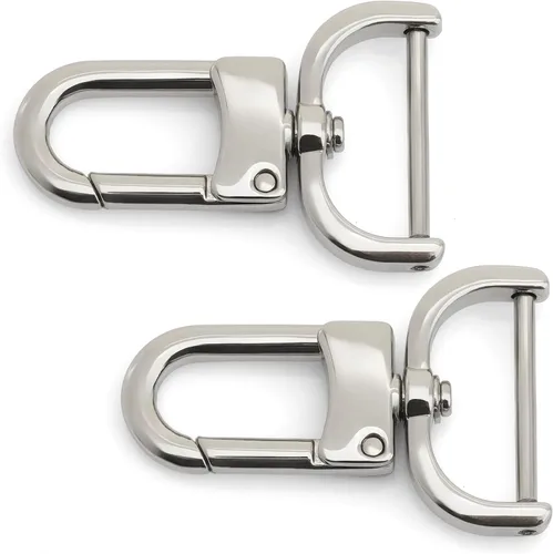 Vista 11 de CRAFTMEMORE 2 piezas de gancho de presión desmontable con cierre giratorio con barra de tornillo VT99 para reemplazo de hardware de correa de bolsa