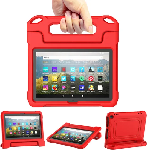 Vista 10 de DJ&RPPQ Funda resistente a prueba de golpes para niños, resistente (incompatible con Sony Nokia de 8 pulgadas) con soporte para niños, color negro