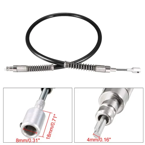 Vista 3 de uxcell Herramienta giratoria de eje flexible, accesorio de eje flexible de 39 pulgadas de extensión de 0.315 in para prensa de taladro de banco