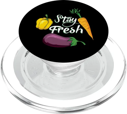 Vista 7 de Manténgase fresco Verduras Cantina Almuerzo Cafetería Academia PopSockets intercambiables PopGrip