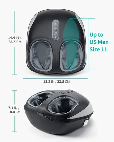 Vista 8 de Nekteck - Máquina masajeadora de pies con calor, masaje de pies Shiatsu para fascitis plantar y neuropatía, herramientas de masaje elegibles