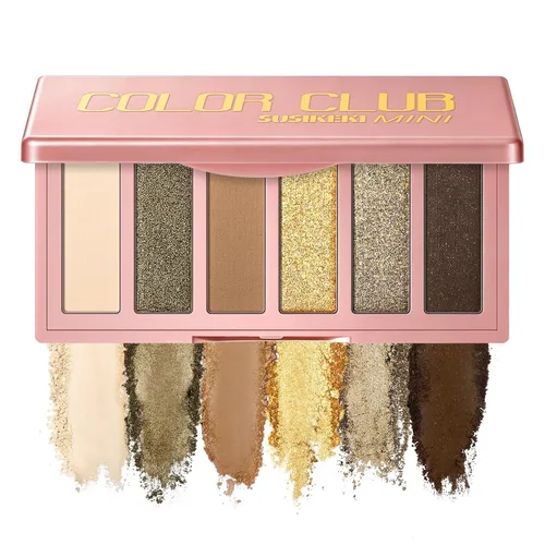 Vista 13 de SUSIKEKI 6 Colores Mini Paleta de Sombras de Ojos Maquillaje Neutro Nude Ahumado Sombra de Ojos Taupe y Marrón Mate Paleta de Maquillaje con Espejo