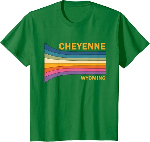 Vista 4 de Retro Vintage 70s Cheyenne Wyoming camiseta