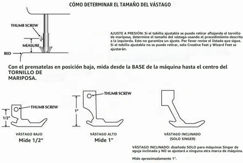 Vista 7 de Prensatelas Zig Zag, prensatelas de puntada recta, universal, de uso general, zigzag, a presión, para cantante, hermano, Janome, Kenmore, Babylock