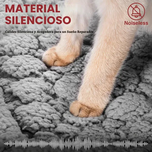 Vista 5 de Mora Pets Cama Autocalentable para Gatos, Almohadilla Autocalentable para Mascotas con Refuerzo y Espuma, Funda Extraíble Lavable, Antideslizante