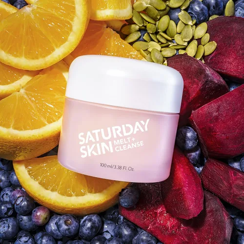 Vista 2 de Saturday Skin Paquete de limpieza con gel de bálsamo derretido, limpiador de espuma, removedor de maquillaje total y lavado facial