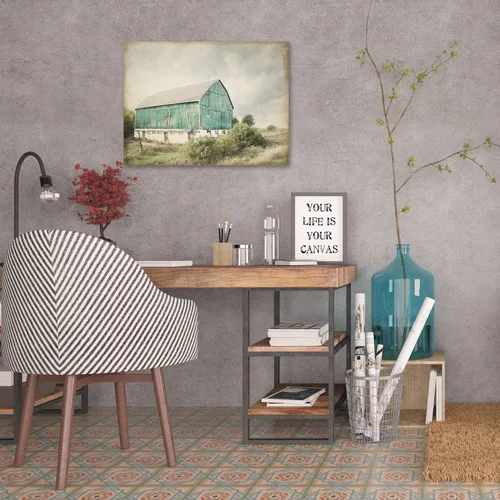 Vista 4 de Jaxson Rea "Late Summer Barn I Crop Vintage Gallery Wrapped Canvas by Elizabeth Urquhart, 16" x 12