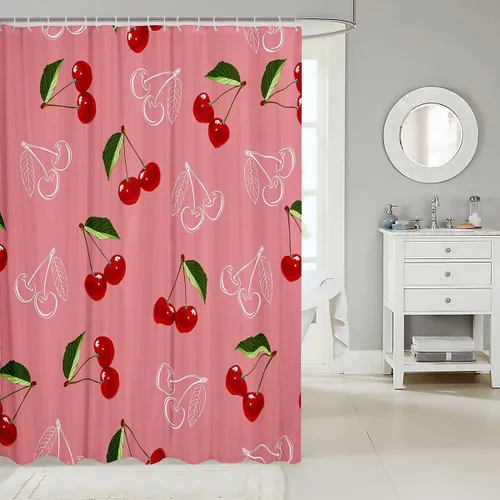 Vista 31 de Feelyou Cortina de ducha con diseño de gato para decoración de baño, bonita cortina de baño para puestos de bañeras, accesorios de baño divertidos