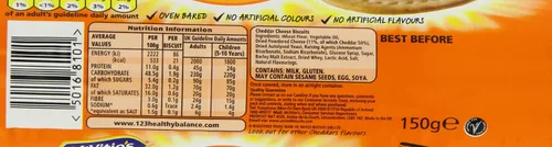 Vista 7 de Galletas de queso cheddars al horno Jacobs 5.29 oz