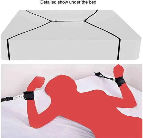 Vista 3 de Kit de restricciones sexuales BDSM, juguetes sexis para muñecas, para dormitorio de adultos, kit de amarres para adultos, herramientas para parejas