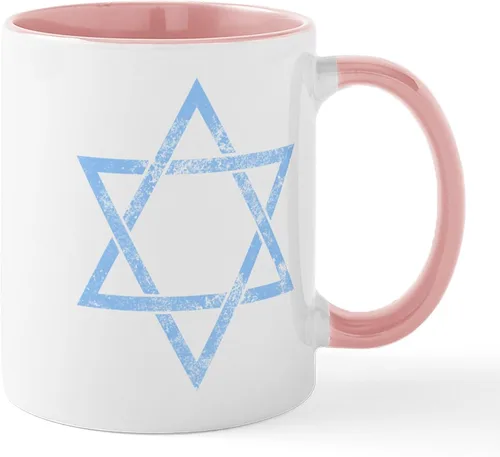 Vista 24 de CafePress STAR OF DAVID - Taza de café de cerámica (11.0 fl oz)