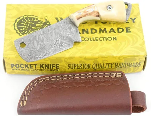 Vista 3 de Colección Real Damascu-Blade Cuchilla Fija Mini Chef Cleaver