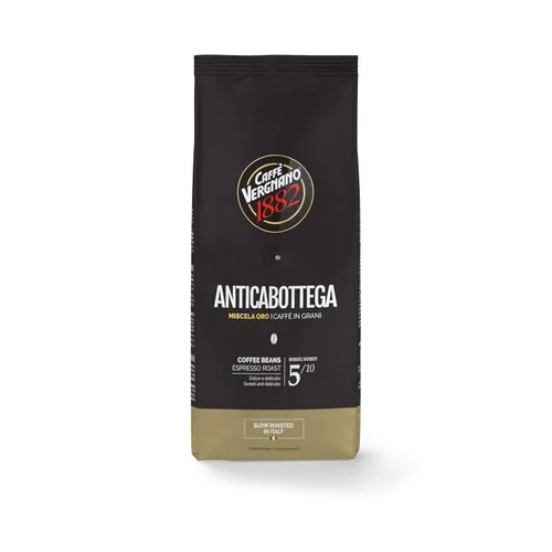 Vista 13 de Caffe Vergnano 1882 Antica Bottega Espresso de grano entero arábica tostado medio – Granos de café italianos chocolate, nueces y notas de caramelo
