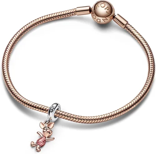 Vista 3 de Pandora 782208C01 Disney Winnie the Pooh Piglet Charm rosa Plata esterlina Sin gemas