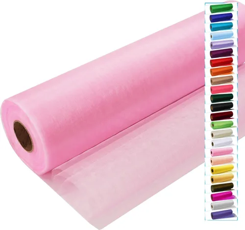 Vista 17 de Rollos de tela de tul negro con cristales y organza 12 pulgadas por 150 pies (45,72 m), tela transparente para manualidades, lazos de tutú