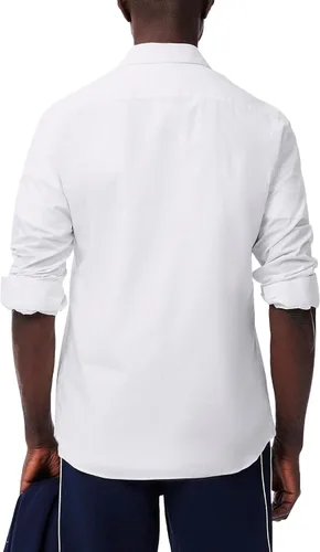 Vista 3 de Lacoste Camisa de popelina de algodón elástico de corte ajustado para hombre