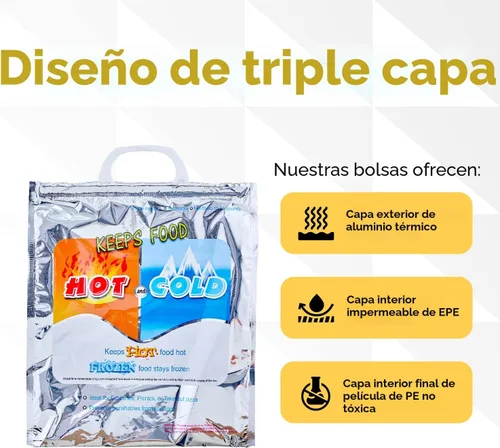 Vista 3 de Superio - Bolsas aisladas para frío y calor para entrega de alimentos, bolsas de compras de comestibles, almacenamiento de alimentos para comida 3