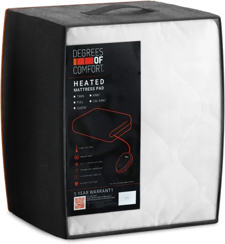 Vista 7 de Protector de colchón térmico tamaño King Control dual Calentador de cama eléctrico con calefacción de zona ajustable Se adapta a hasta 15