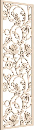 Vista 118 de Caspian Paneles de pared de madera con calado decorativo perforado, 9 3/8 pulgadas de ancho x 24 3/8 pulgadas de alto x 1/4 de alto, cereza