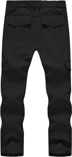 Vista 2 de BGOWATU Men's Cargo Hiking Pants Fleece Lined Waterproof Windproof Snow Ski Insulated Pant with 6 Pockets