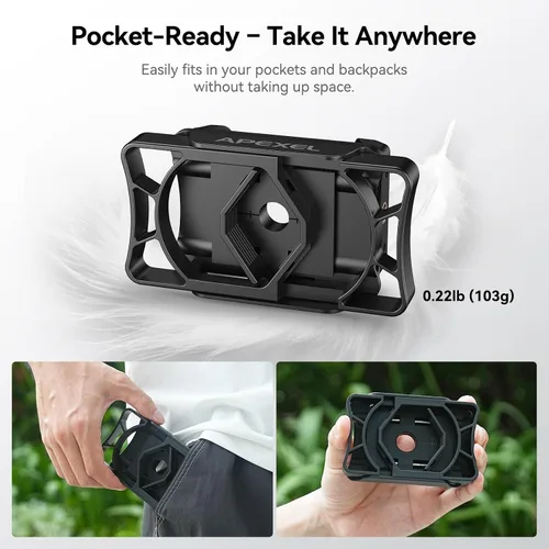 Vista 3 de APEXEL Adaptador de Teléfono para Telescopio, Adaptador de Foto Binocular para Android e iPhone, Soporte de Montaje de Teléfono para Telescopio