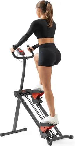 Vista 7 de Sunny Health & Fitness Stair Stepper & Climber Exercise Equipment for Home Workout, Compact Cardio Training Machine