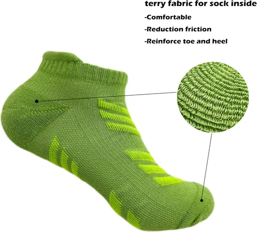 Vista 2 de Hycome 5 pares de calcetines deportivos para correr y correr con cojín de corte bajo