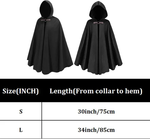 Vista 7 de Renaissance Cloak with Hood Medieval Velvet Hooded Cape Victorian Hooded Cloak Halloween Costume for Boys Girls