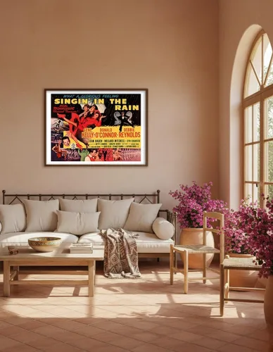 Vista 5 de Singin' in the Rain - Starring Gene Kelly Donald O’Connor and Debbie Reynolds - Vintage Film Movie Poster c.1952 - Master Art Print (Unframed) 6in x