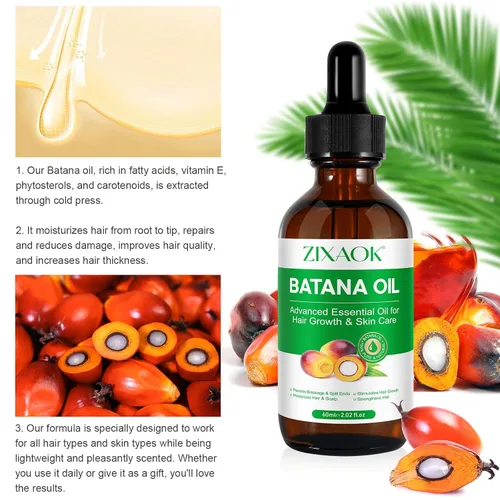 Vista 5 de ZIXAOK Batana Oil - Tratamiento orgánico prensado en frío para el crecimiento, pestañas, cejas, piel y uñas