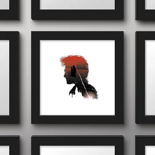 Vista 2 de Trends International Gallery Pops Harry Potter - Póster de pared Voldemort Duel de 12.00 x 12.00 pulgadas, versión de marco negro