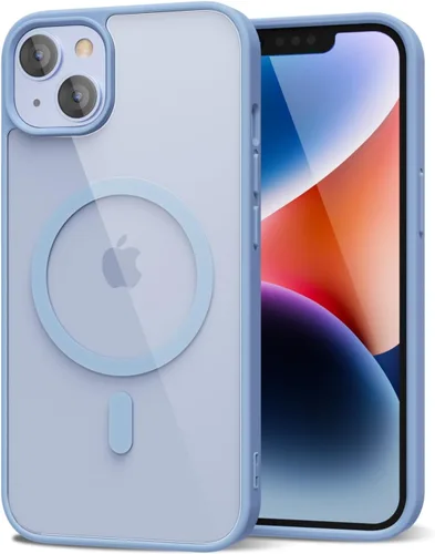 Vista 133 de oakxco Funda magnética transparente compatible con Magsafe, bonita funda delgada y transparente de poliuretano termoplástico no amarillenta, carcasa