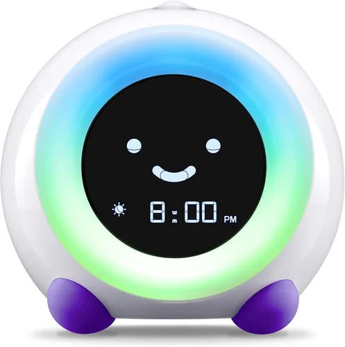 Vista 9 de LittleHippo Mella: Reloj despertador para niños, entrenador de sueño para niños listo para despertar, luz nocturna, máquina de sonidos y OK