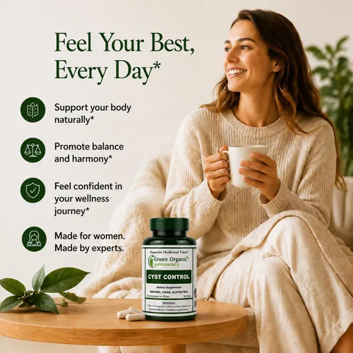 Vista 7 de Green Organic Supplements Quiste, quiste mamario, 90 VCaps, alta absorción, sin OMG, sin gluten (paquete de 1)