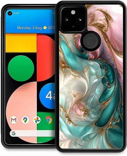Vista 124 de Compatible con Google Pixel 4A 5G Mobile Case Creative Acrylic Back Panel Silicona Edge Case Slim Protección Especialmente para Google Pixel 4A 5G