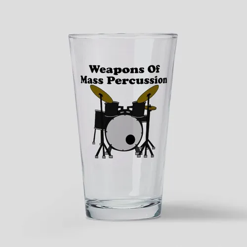 Vista 11 de CafePress Drummer - Vaso de cerveza para beber, 16 onzas Clear - Cerveza de batería