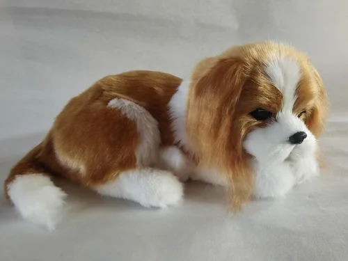 Vista 2 de Cavalier King Charles Dog, realista y realista juguete interactivo para mascotas, cachorro compañero con piel sintética 100% hecha a mano