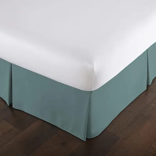 Vista 15 de Southshore Fine Linens VILANO Springs faldón para cama plisada, 15 pulgadas, Microfibra, Blanco brillante, gemelo