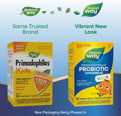 Vista 3 de Nature's Way Primadophilus Kids 3 mil millones, 30 masticables