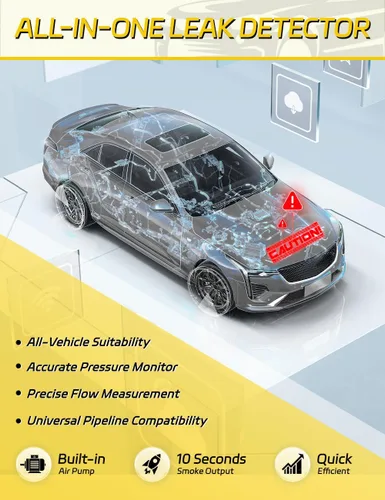 Vista 4 de Máquina de Humo Solary para Coche - Probador de Humo Automotriz EVAP DC 12V para Fugas de Vacío