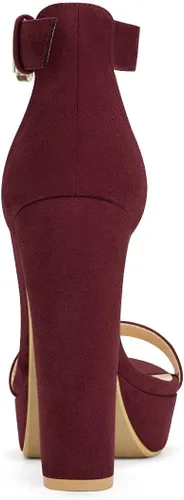 Vista 5 de Allegra K Sandalias de tacón alto con plataforma para mujer