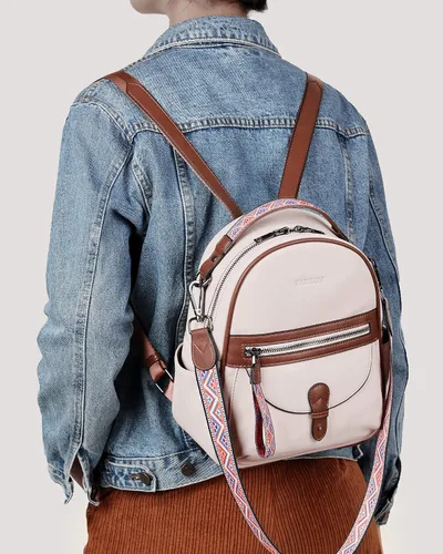Vista 5 de FADEON Bolsos cruzados para mujer y bolso mochila Colección Blanca