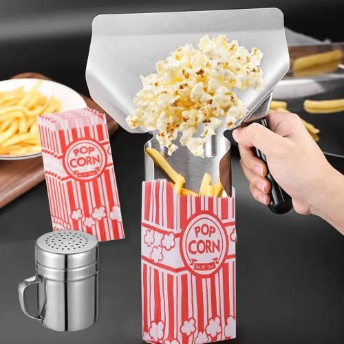 Vista 5 de Bolsas de palomitas de maíz de 1 onza con cuchara de palomitas de maíz y salero, pequeñas bolsas de palomitas de maíz, porciones individuales