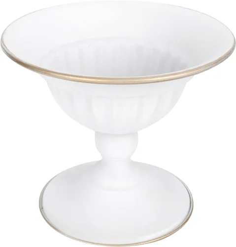 Vista 10 de PRETYZOOM Maceta pequeña de urna, florero de cerámica blanca para centro de mesa, arreglo floral blanco, decoración de mesa de boda