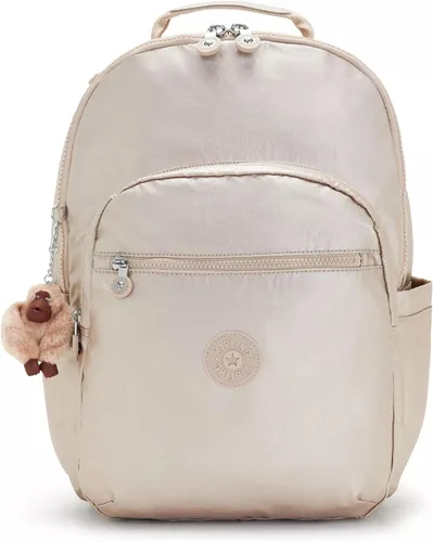 Vista 49 de Kipling Seúl - Mochila pequeña para tableta, diseño de flores acuáticas, talla única