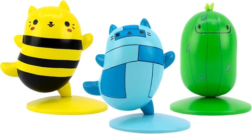Vista 7 de Cats vs Pickles Paquete de 3 mini figuras Mini figuras para niños Figuras de animales pequeños Juguetes de plástico para niños y adultos