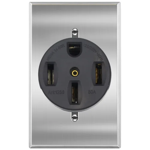 Vista 9 de Micmi Toma de corriente NEMA 6-30R, receptáculo resistente de 50 amperios 250 V 50A, para soldadores, cortadores de plasma, cocinas eléctricas